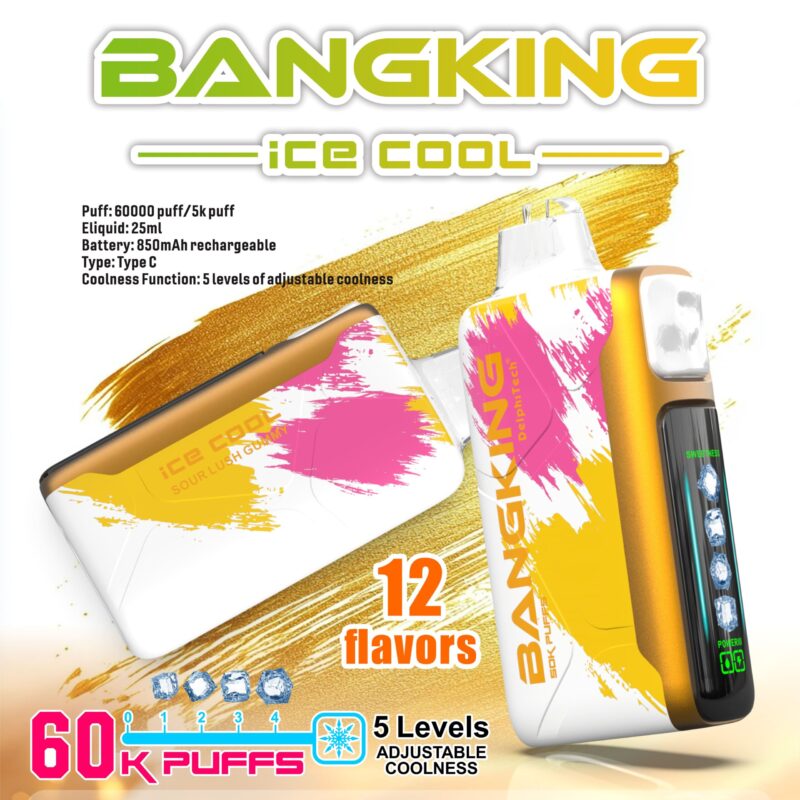 Bang King Ice Cool 60000口一次性拋棄式電子煙 Bang King Ice Cool 60000口一次性拋棄式電子煙